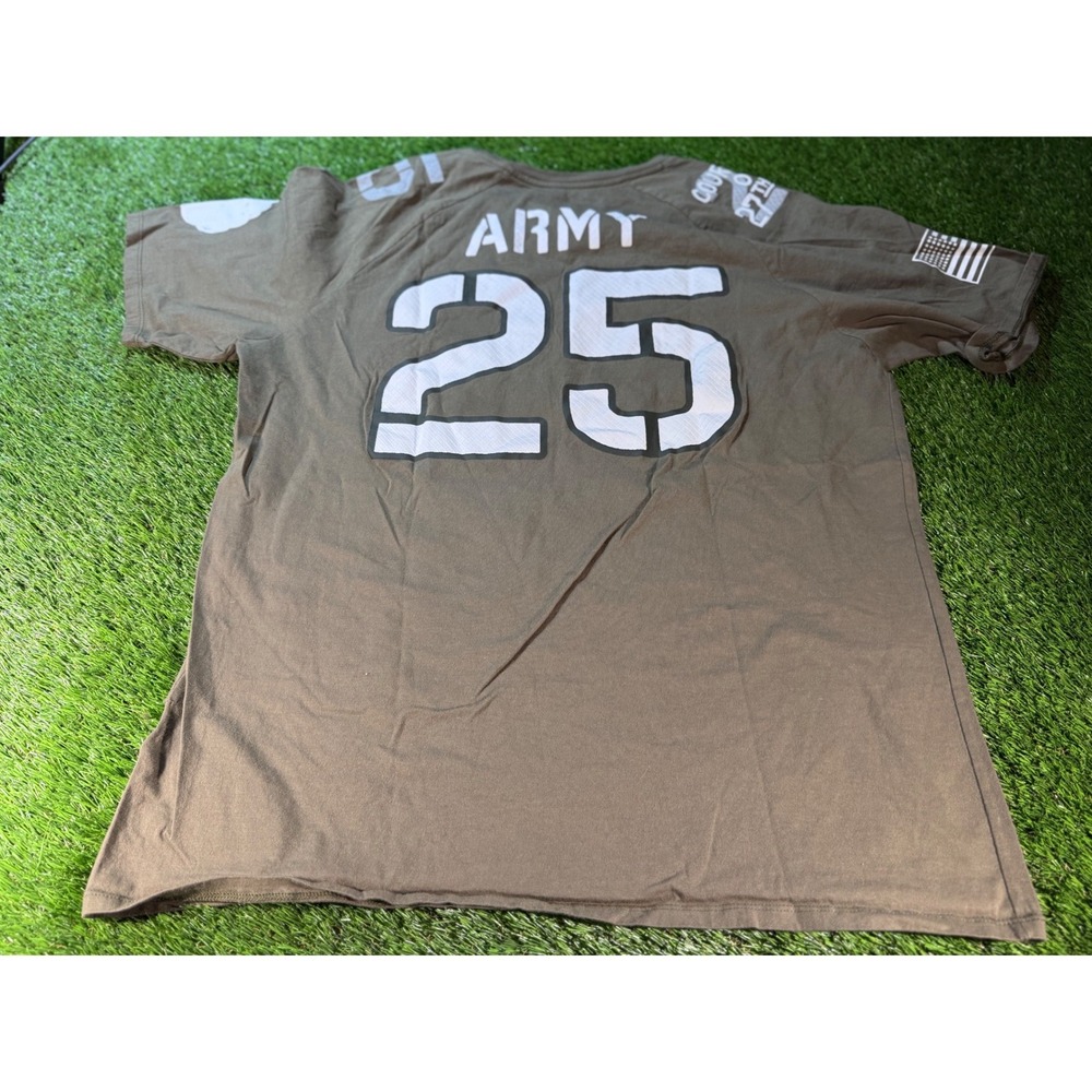 Nike Athletic Cut Army Green "25" Graphic T Shirt Mens XL